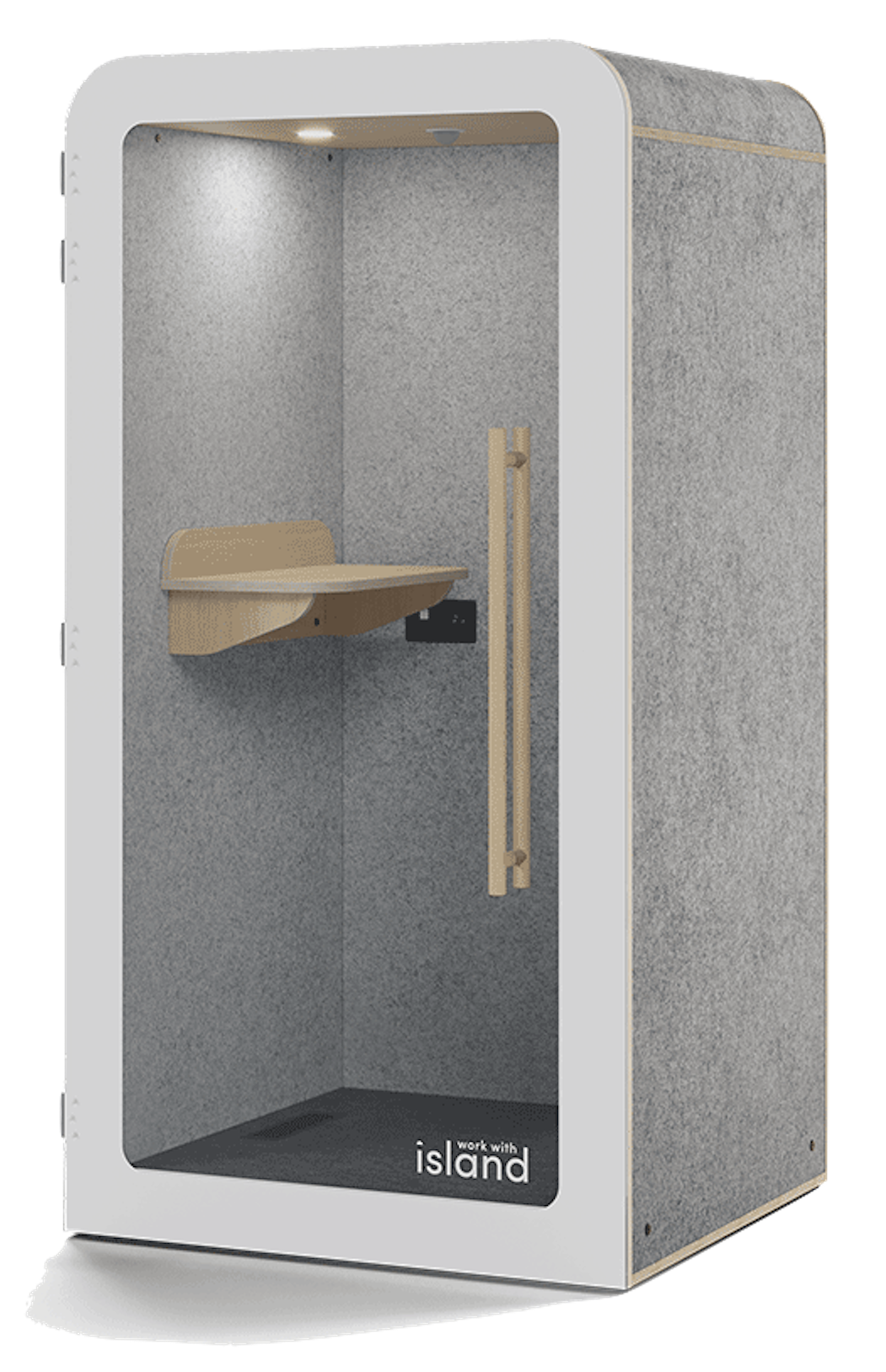 Cabine acoustique Island solo grise